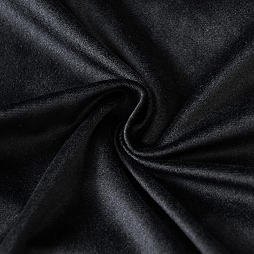 Image of JUSPURBET 22x22 Decorative Velvet Throw Pillow Covers Cases Set of 2,Black | Modern Soft Cushion Covers with Hidden Zipper for Couch Sofa Bed Living Room Bedroom Home Decor