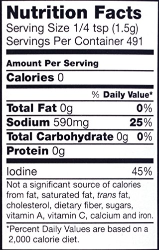 Generic Morton Iodized Table Salt, 26 Oz (2 Pack) W/ Custom Cmc Measuring Spoon 1Tbsp And 1Tsp #TOP5