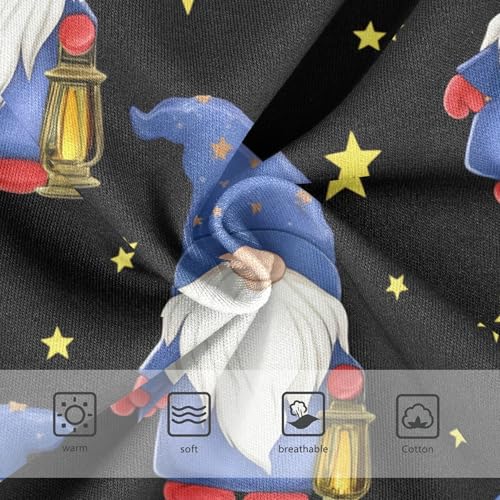 Cute Gnomes Wizards Hats Black Panties for Girl Toddlers Underwear Floral Cotton Animals Briefs Undies Kids 2t3