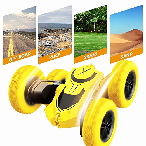 Remote Control Car RC Cars Stunt Car Toy - 360°Double Sided Rotating Vehicles Toys 2.4Ghz 4WD Off Road - Kids Toy Cars Christmas Birthday Gifts for Boys & Girls