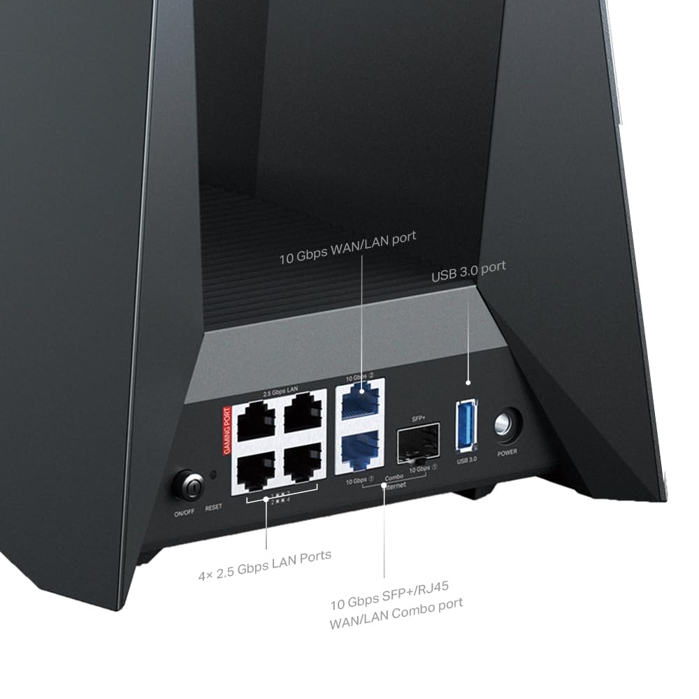 TP-Link Archer GE800 Tri-Band Wi-Fi 7 Gaming Router - 19 Gbps, 5/6 TP-Link Archer GE800 Tri-Band Wi-Fi 7 Gaming Router - 19 Gbps, 5/6