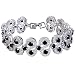 EVER FAITH Silver-Tone CZ Birthstone Vinstage Style Art Deco Roman Tennis Bracelet