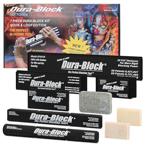 Dura-Block AF44HL Hook & Loop Black 7-Piece Sanding Block Set