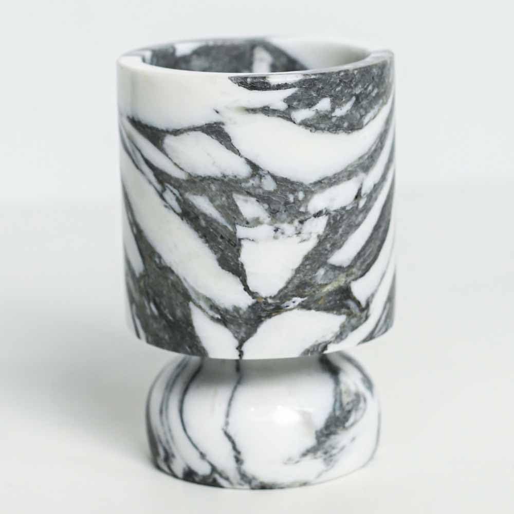 Modern Marble Pillar Candle Holder, Natural Marble Candlestick Holder, French Centerpieces for Table, Elegant Marble Home Decor for Anniversary Weddings Valentine's Day