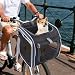 4-In-1 Hundekorb für Fahrrad, Faltbarer Hundefahrradkorb Vorne mit 4-Offenen Türen, 360°-Meshfenster, Roll-Sonnenschutz, Haustier-Reisetasche, Hunderucksack für Katzen & kleine Hunde, Schwarz