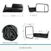 YITAMOTOR Towing Mirrors Compatible with Dodge Ram 1500 1998-2001, Dodge Ram 2500 3500 1998-2002 Power Heated with Support Bracket Flip-Up Tow Mirrors Black