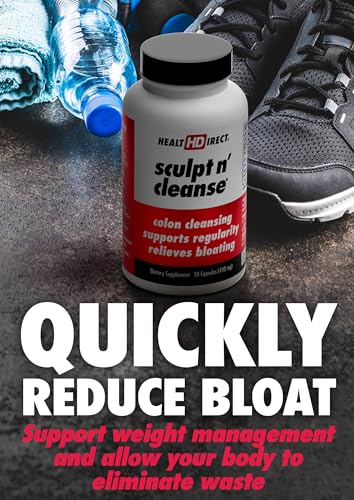 HEALTH DIRECT Sculpt n' Cleanse - Herbal Colon Cleanse for Digestive Health & Regularity - Natural Detox & Gut Flush Supplement - 50 Veggie Capsules - Image 4