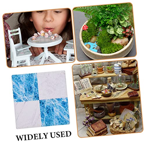 Safigle 72 Pcs Dollhouse Floor Mini Carpet Square Rug Wooden Dolls Miniature Dollhouse Wood Flooring Gloss Card Sheet Tile Floor Mini House Floor Decors Mini House Diy Flooring Tiny Floor #TOP1