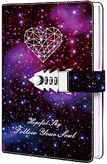 Lock Journal Combination Lock Writing Travel Diary A7 Mini Notebook