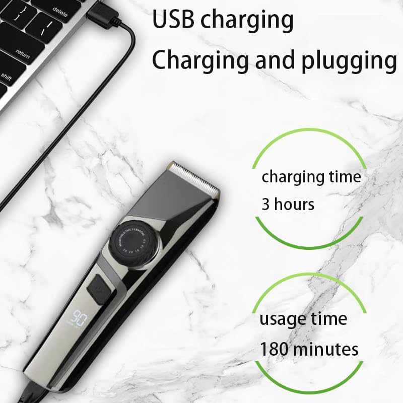 Electric Hair R Rs for Men 3 in 1 Oil Head Carving Cut Water Wash Digital Display Shaver Fine-Tuning Turntable