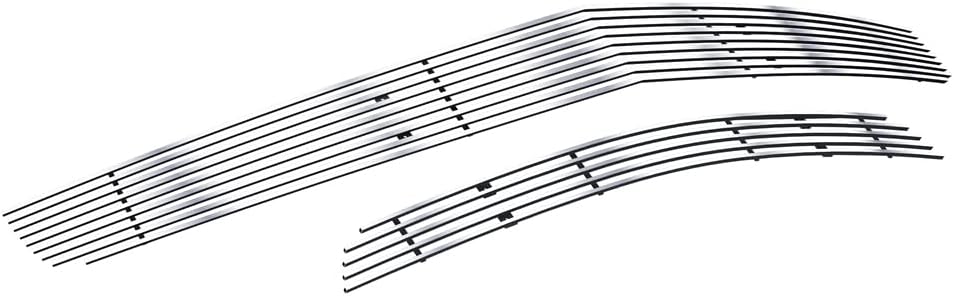 APS Compatible with Chevy Camaro 2010-2013 LT LS V6 Phantom Main Upper Lower Bumper Horizontal Billet Front Grill Grille Insert Combo S18-A72016C