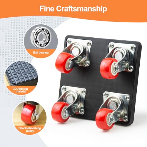 9 Stück Möbel Transportrollen Set mit Lastenheber für Umzug Schwere Möbel 400KG Rollen für Möbelheber,360 Grad drehbar RadsMöbelrollen Schwerlast mit möbelroller transportroller