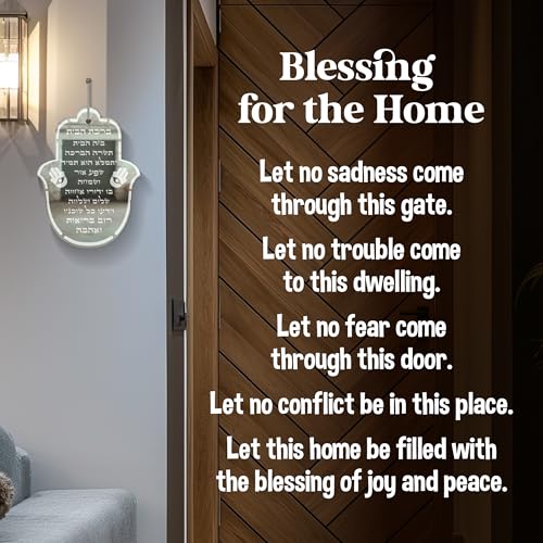 Hamsa Hand Wall Decor Home Blessing Judaica Handmade Design Contemporâneo Olho turco Proteção Artesa