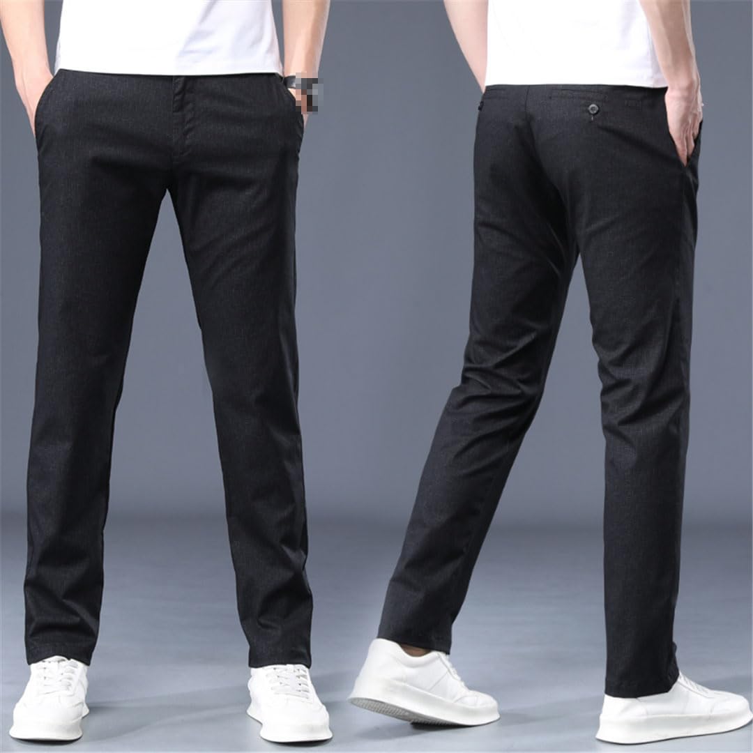 Vogrtcc Pantalones Casuales Delgados De Ajuste Regular para Hombres Pantalones Rectos Pequeños De Negocios