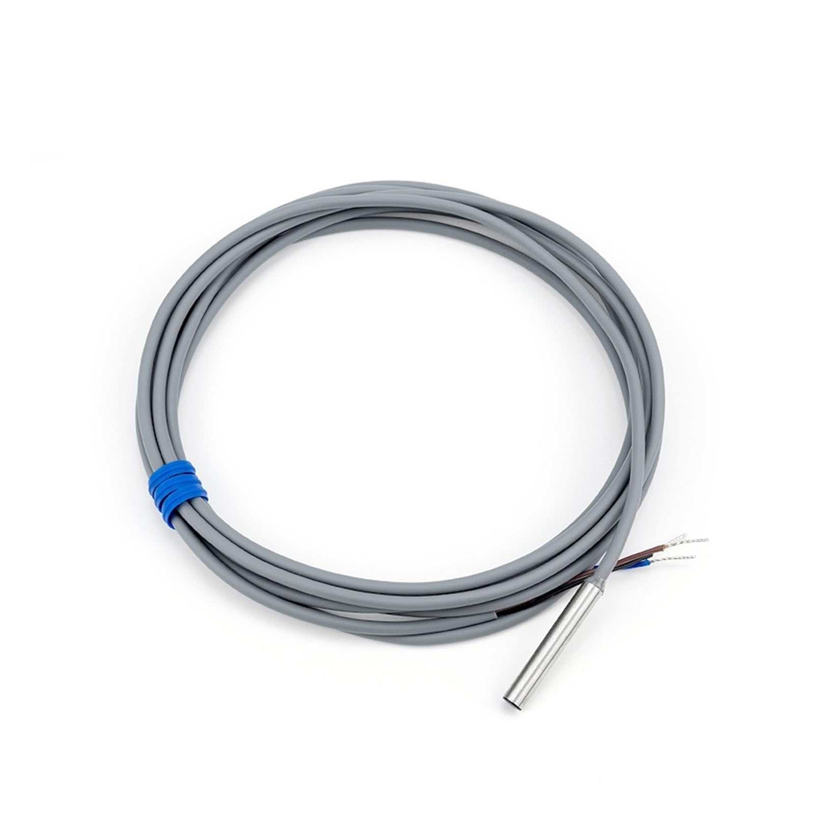 Sensor de proximidad inductivo Acero Inoxidable con Cable 2 Metros y Salida PNP NPN(D3 Flush NPN NO-Sn:0.6mm)
