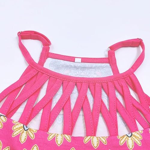 Image of LOVESHOOT Summer Dresses for Women 2026 Casual Floral Hollow Out Halter Neck A-line Sundress for Beach Vacation with Pockets