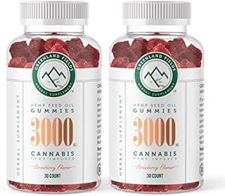 (2-Pack) Organic Hemp Chews - 3000MG - Active Joint & Muscle Relief, Non-GMO, Vegan. Strawberry Flavor 60 Count