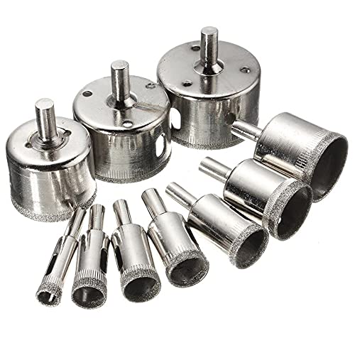 Set de 10 brocas de diamante para vidrio y cerámica miniatura 1