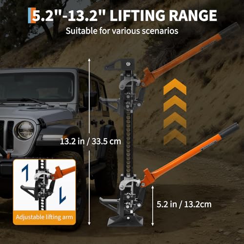 Garvee 20" Utility High Lift Farm Jack, 7000 Lbs Capacity Heavy-Duty Floor Jack for Off-Road Recovery and Farm Work, Fits Jeep, SUV, ATV and Tractor by Garvee - Used condition - Image 4
