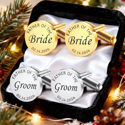 2 pares de mancornas personalizadas para hombres en acero miniatura 4