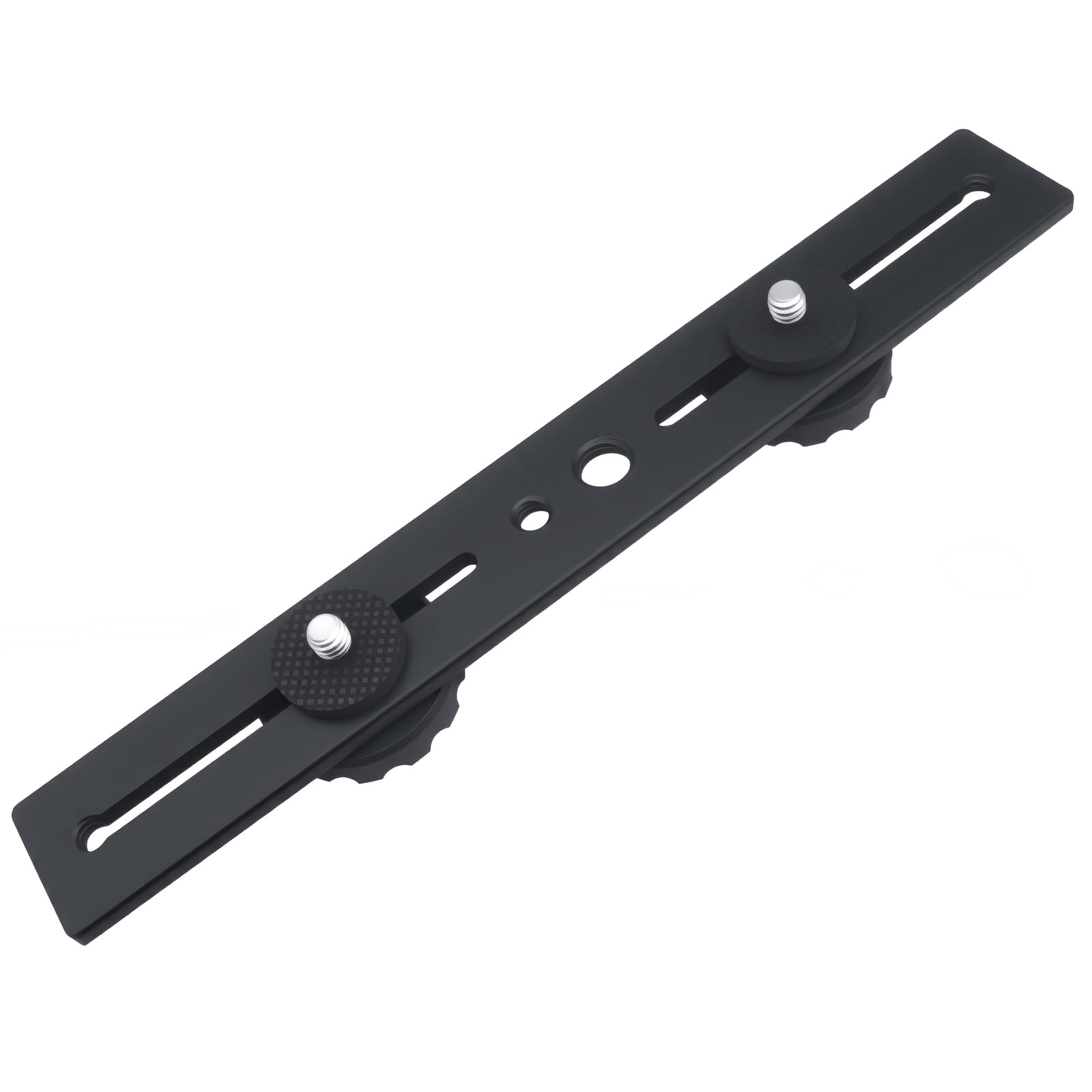 Soporte de montaje de flash doble barra de extensión de trípode de 20 cm con tornillo de 1/10,2 cm para lámpara de relleno y cámara SLR (negro)