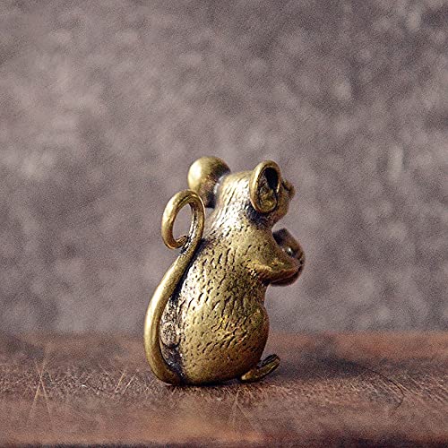 Calligraphy Paperweight Calligraphy Paperweight Pure Copper Mouse Offering Peach Figurines Miniatures Creative Cute Rat Lucky Animal Small Desktop Ornament Feng Shui Home Decor Chinese Calligraphy Pap #TOP4