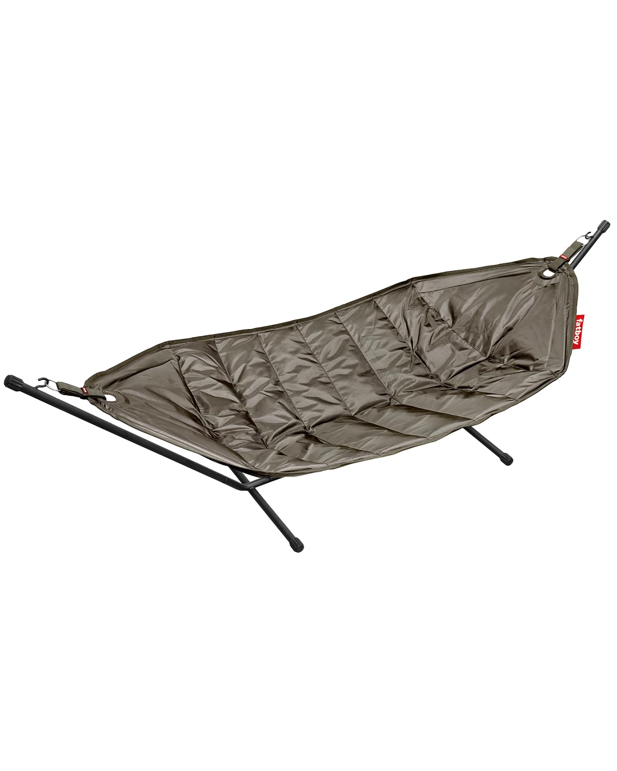 Fatboy Headdemock Hängematte - Klappbare Hängematte mit Gestell - Outdoor geeignet für Camping, Garten & Terrasse - Reise Hängesessel aus Polyester für bis zu 150kg - 270 x 138 cm - Taupe