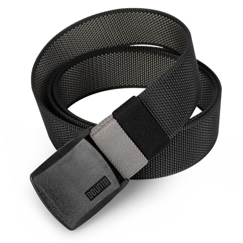 Reversible Nylon Web Belt with YKK Buckle, Metal-Free Airport Security, 49-59 Inch Adjustable Length