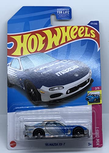 Hot Wheels 2022 - '95 Mazda RX-7 - Plata/Azul miniatura 1