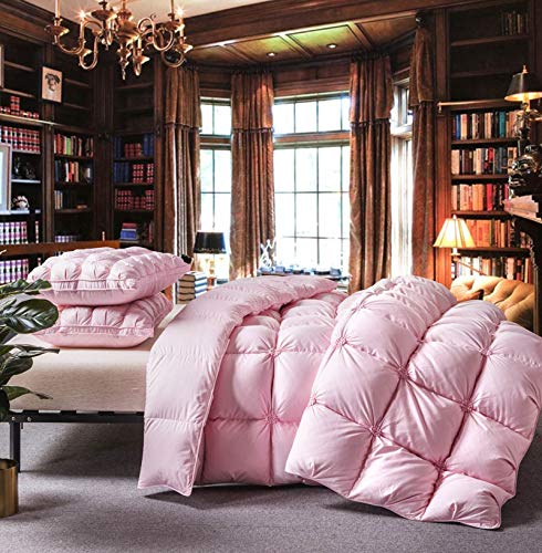TheFit Paisley Luxury Heavy Weight, W1504 Pastel Pink Elegant Filling Goose Down Comforter