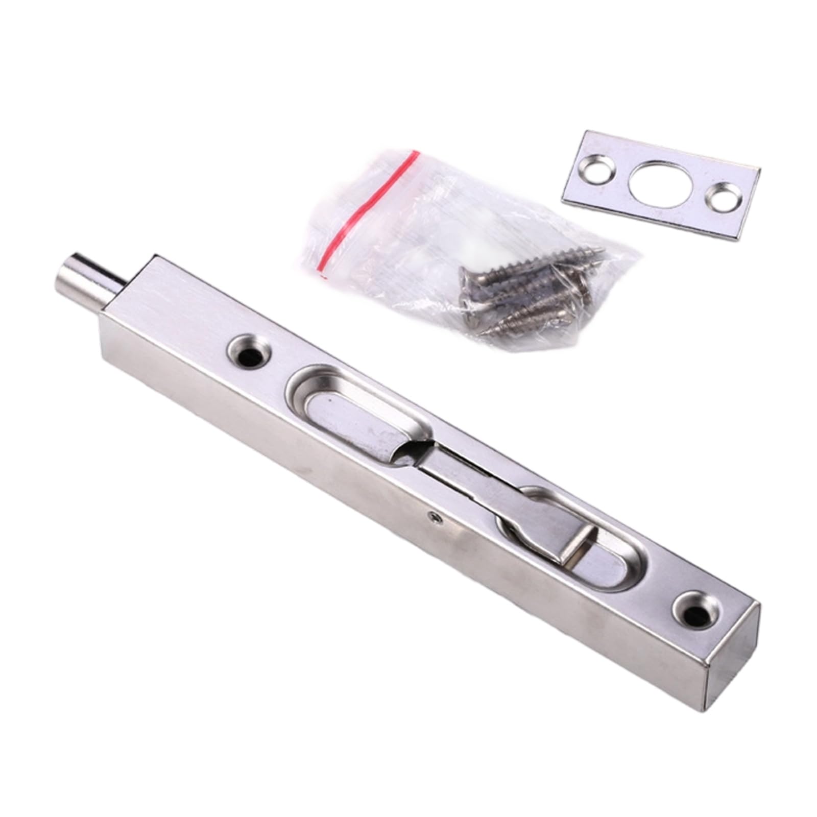 Tsophreniq Tamper Resistant Flush Door Bolt Reversible Mechanism Cabinet Door Flush Latches for Double Sliding Patios Metal Bolt