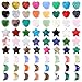Hpmjz 72 Pieces Bulk Thumb Worry Stones Star and Moon Crystals Heart-Shaped Polished Palm Gemstone Natural Assorted Crystals for Meditation Reiki Balancing Supplies DIY Decor