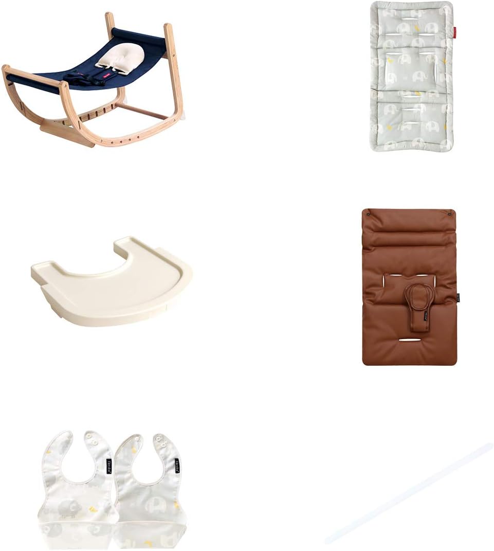 Marukatsu ハイチェア シンプルデザイン Marukatsu 木製ハイチェア ブラウンクッション付き ハイチェア 木製