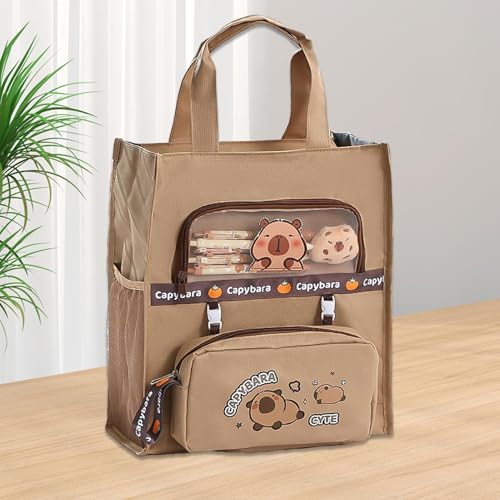 Bolsa de mano de capibara: mochila escolar ideal para el día a día de niñas y niños 3