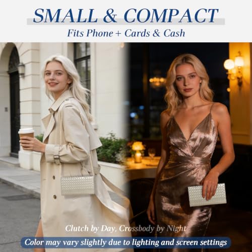 Image of U+U Small Crossbody Bags for Women, Cell Phone Purse Mini Clutch Bag with Removable Chain, Card Slots - Lightweight Purse