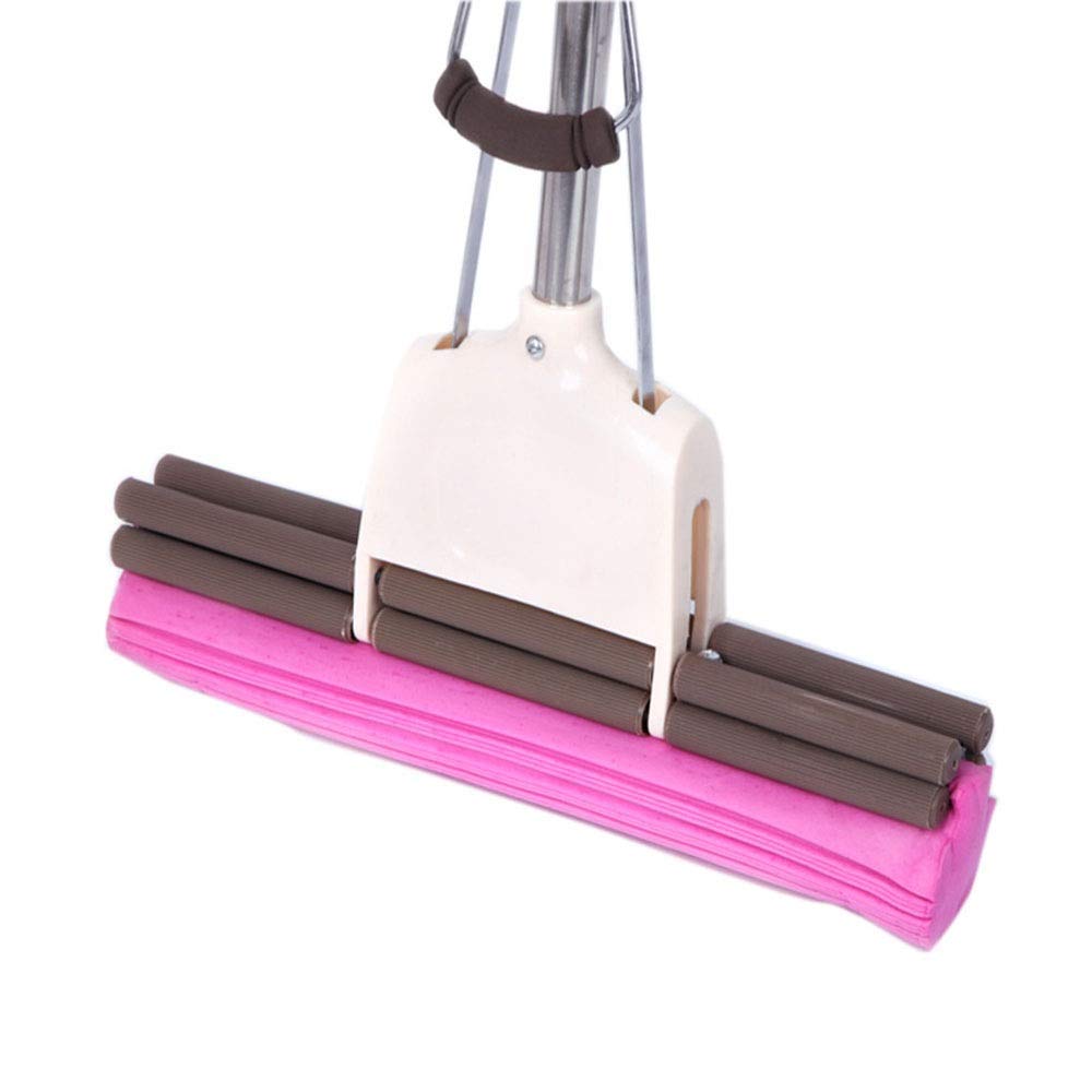 Trapeador Esponja Trapeador de Piso Trapeador de Esponja de Doble Rodillo Mango Extensible telescópico Profesional Cocina Madera laminada Madera Azulejos de cerámica Limpiador de p