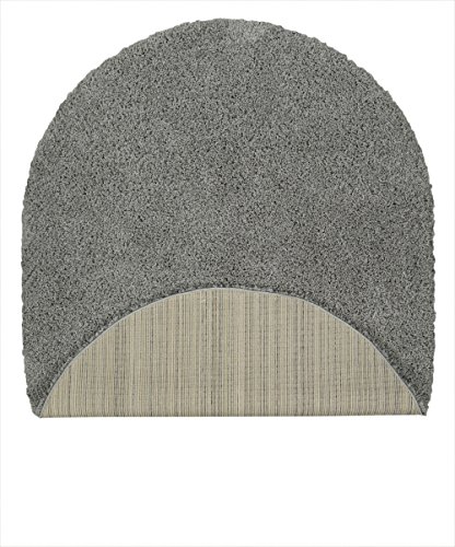 Sweet Home Stores Cozy Shag Collection Solid Shag Rug Contemporary Living And Bedroom Soft Shaggy Oval Rug, Grey, 5'3" X 7'0" #TOP3
