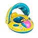 Jellydog Baby Pool Float, Inflatable Baby Clamshell Swimming Boat with Sun Canopy, Baby Swimming Ring, Pool Toy for Kids Age 1-3 Years