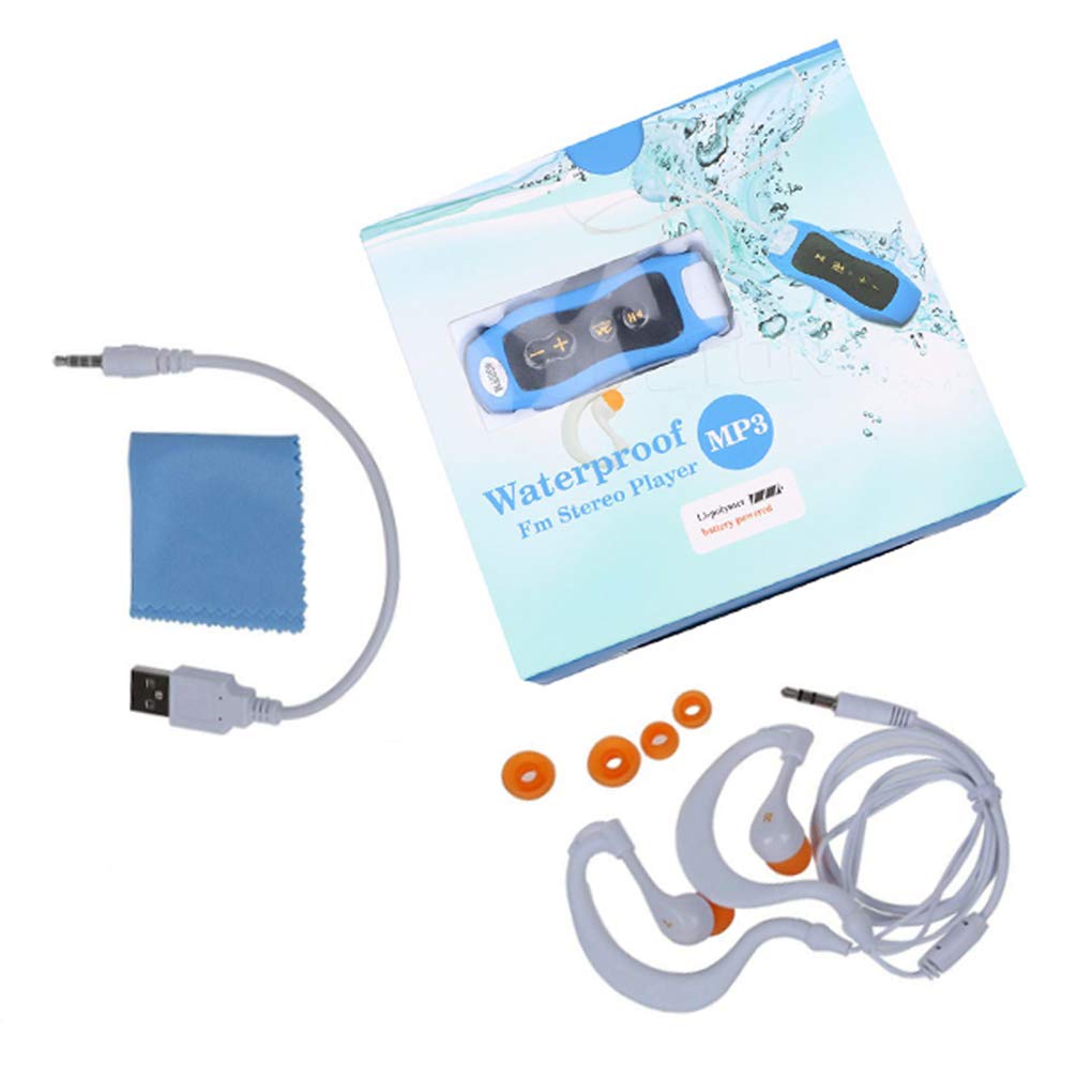 Lecteur de Musique MP3 étanche IPX8 FM Radio 4G 8G Sport Natation Plongée