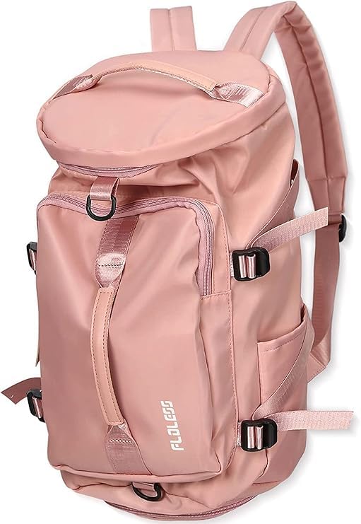 homecreast Backpacks Rucksack Travel Duffle Bag Luggage Bags with Shoes Compartment (Peach) Free Products Portable Mini Refillable Perfume Atomizer Bottle-picture-27