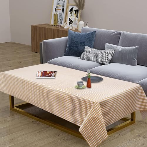 Image of Dakshya Industirs PVC Waterproof Table Cover 36x54 Inch Floral Printed Center Table Cover Washable Plastic Table Sheet Oilproof Dining Table Cover for Coffee Table Living Room Home (Luxury Bloom)