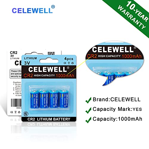 Celewell Cr2 4Pcs 3V 1000Mah Lithium Battery【10-Year Warranty】 #TOP2