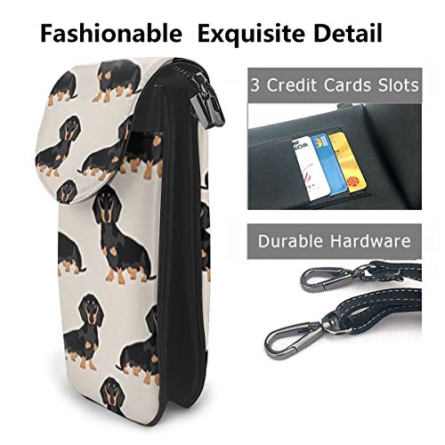 Women Men Girls Boys Wiener Dog Fabric Doxie Dachshund Weiner Dog Pet Dogs Small Crossbody Purse Cell Phone Pouch Mini Tote Shoulder Bag For Travel Work Shopping Walking Dating Outdoor3