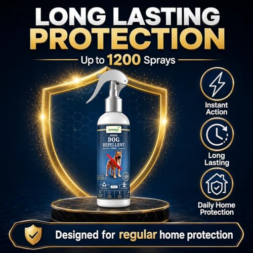 Image of Dog Repellent Spray, Dog Pee & Poop Deterrent for Outdoor Use | Protect Home Gates, Yards, Boundaries & Vehicles from Dog Urine, Feces & Scratches 200ml