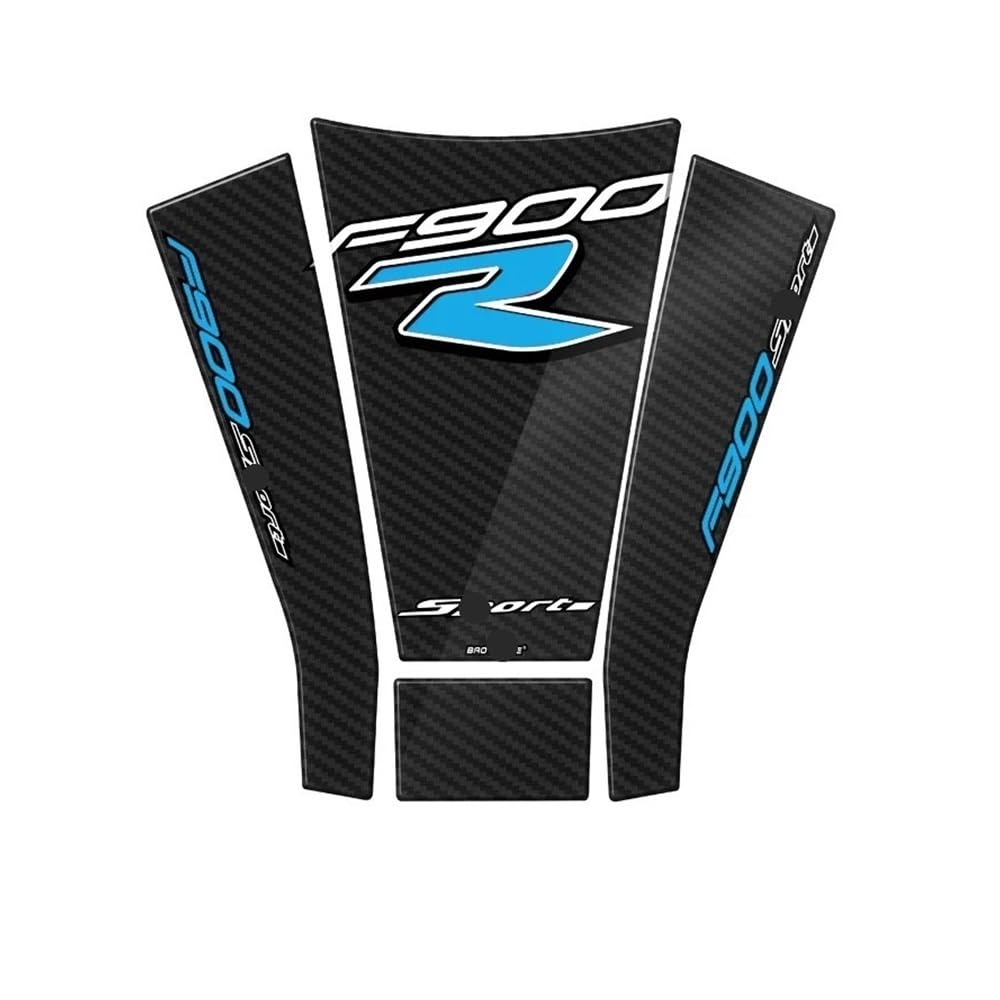 3D Epoxy Resin Motorcycle Tank Pad Protector Transparent Fish Bone Decal Fit for F900R 2020 2021