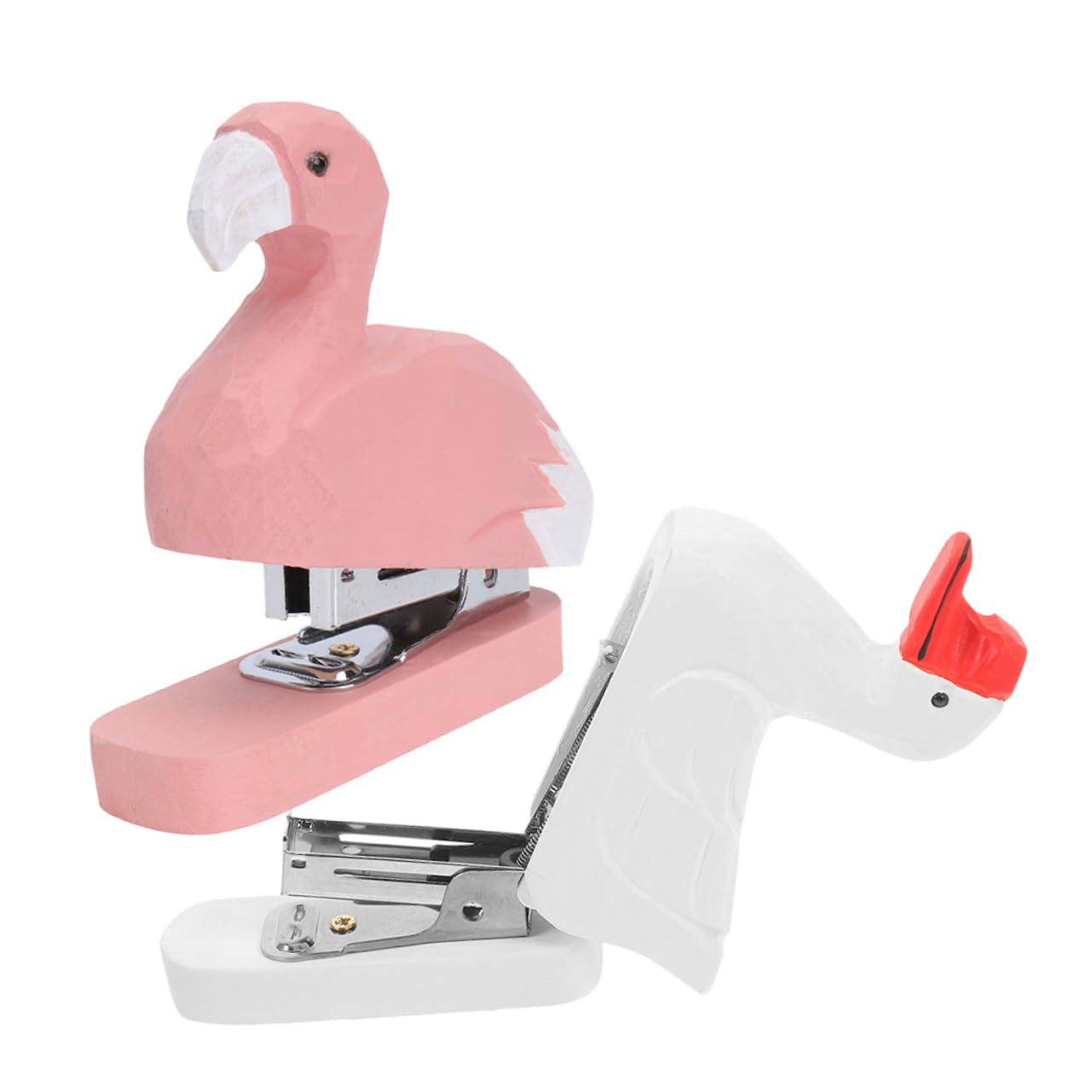 8pezzi Cucitrice Flamingo e Oca Per e Decorazione Scrivania Forniture Scrivania