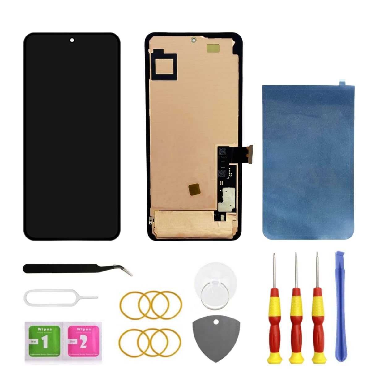 Photo 1 of OLED Screen for Google Pixel 8 Pro Screen Replacement for Google Pixel 8 Pro LCD Screen Pantalla Touch Digitizer Display with Frame Tool Kit GC3VE Support Fingerprint(Without Fingerprint Cable)