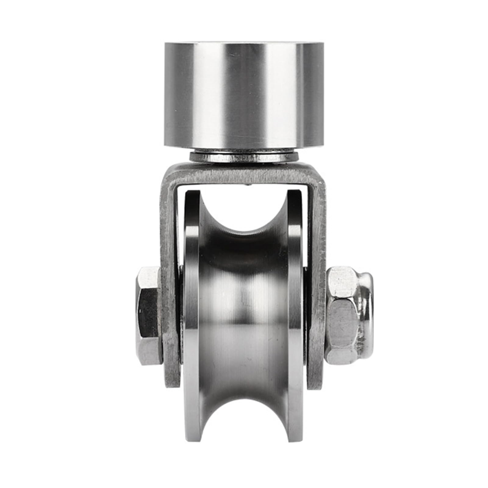 Msioytog D V/H Type Pulley 304 Steel Tractions Wheel Block Quiet Roller Tractions Wheel Slidings Gate Roller Easy Installation
