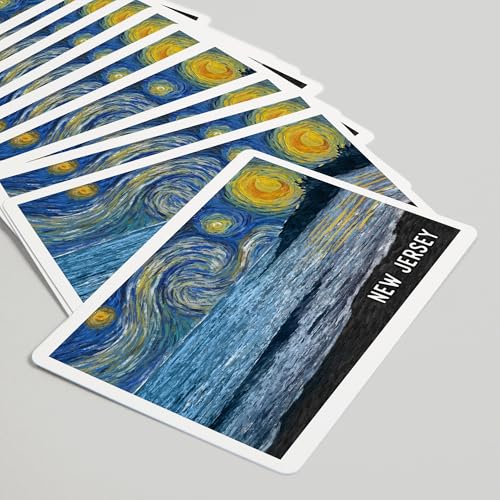 Baraja de Poker New Jersey Starry Night 52 Cartas miniatura 5
