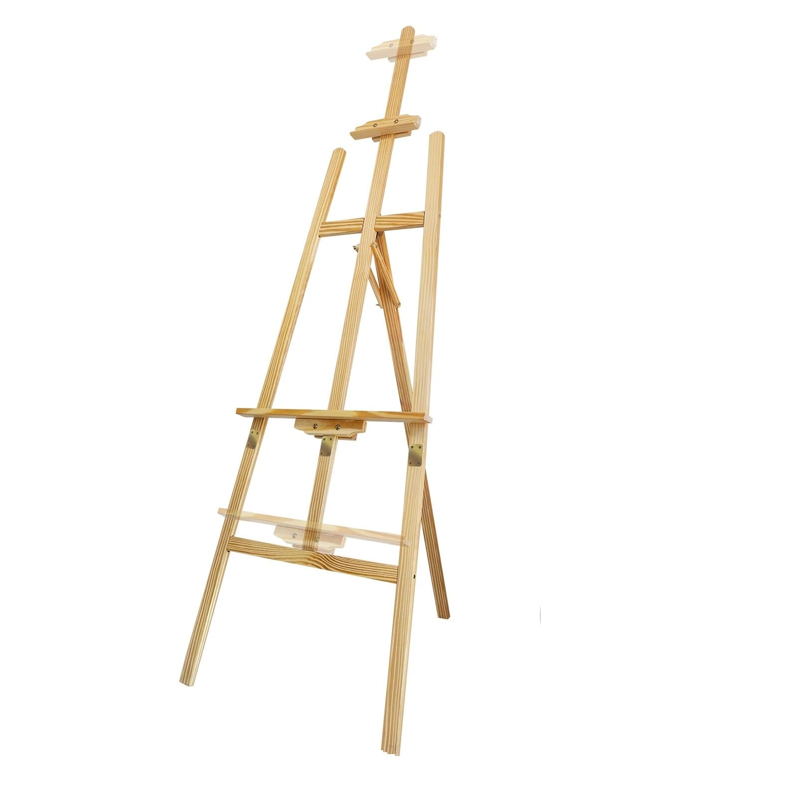 Caballete Caballete de estudio plegable madera 1,75 m con marco en forma A for pintar, dibujar, exhibir arte, for bodas, manualidades Para dibujar